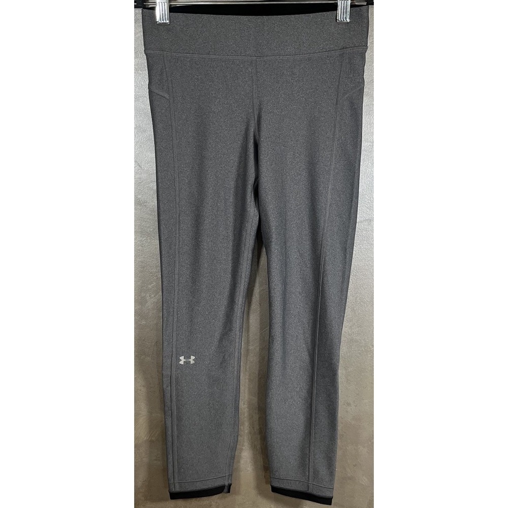 Under Armour Leggings Women's Small Gray Black Compression Heatgear Exercise